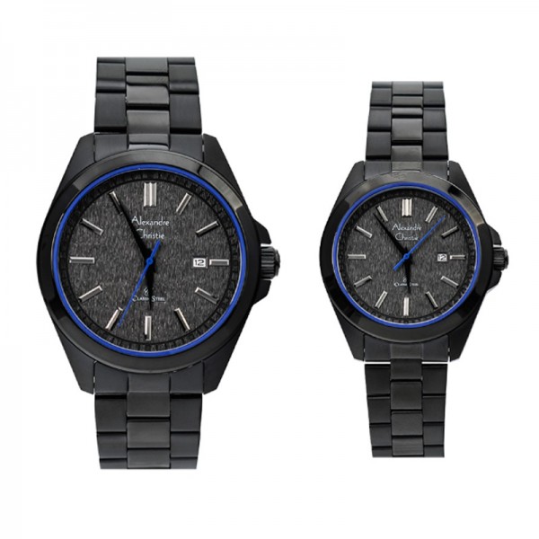 Alexandre Christie AC 8644 Black Blue Couple